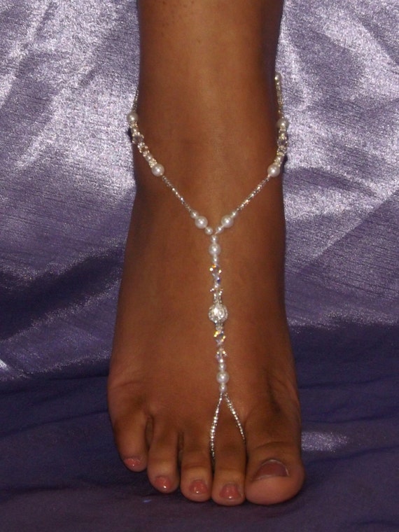 Crystal Barefoot Sandals Bridal Jewelry Wedding Foot Jewelry