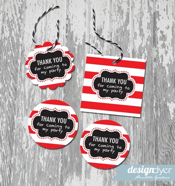items similar to printable thank you favor tags stickers labels instant