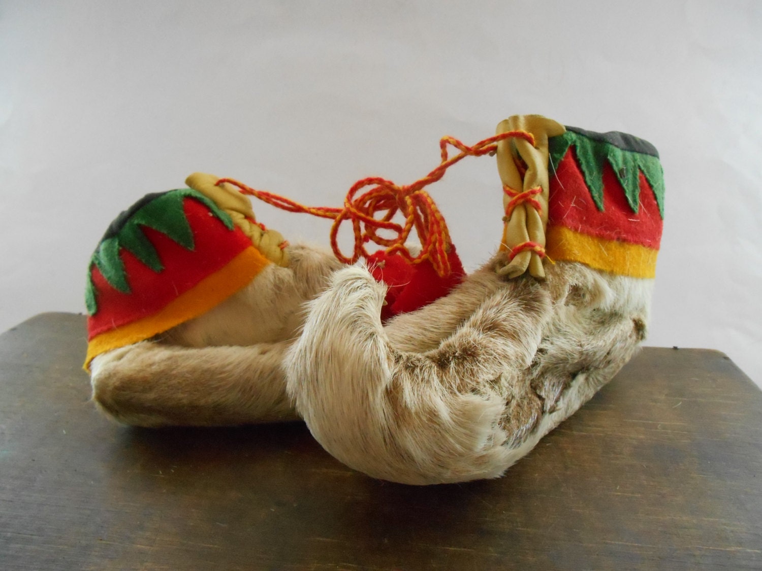 Vintage Laplander Saami boots Reindeer fur boots Real fur