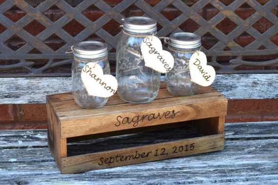 Rustic Wedding Unity Ceremony Set - Unity Sand Holder - Wedding Unity - Sand Ceremony - Sand Ceremony Set - Unity Sand Set - Unity Ceremony by CountryBarnBabe