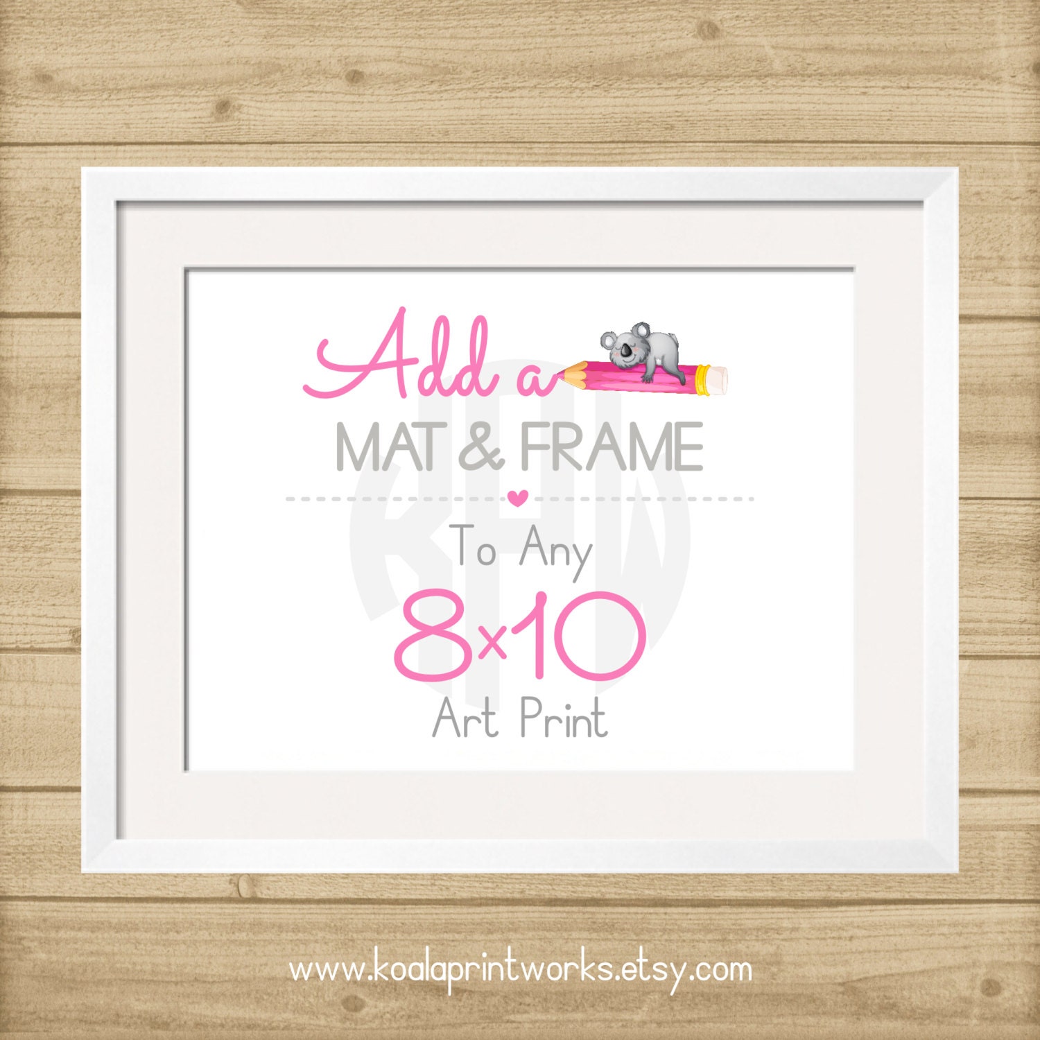 Add a Mat & Frame to Your 8x10 Print by KoalaPrintworks on Etsy