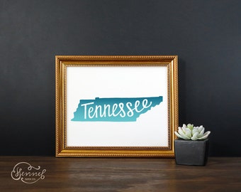 ... - TN State Print - TN Wall Art - Tennessee Gift - Tennessee Poster
