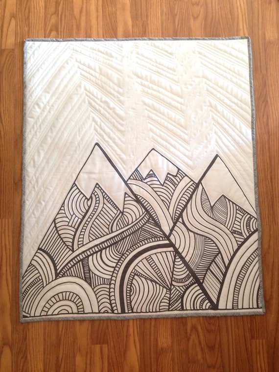 The Mountains are Calling Baby Quilt