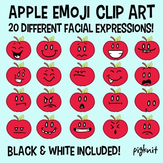 apple emoji clipart - photo #3