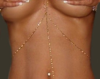 Mature Sexy Body Chains® Figaro V nevk drop easy fit designed with delicate crystals customized