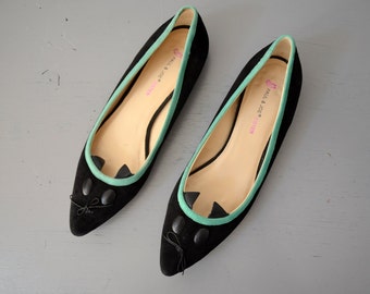 PAUL & JOE Women Ballet Flats, Ballerinas, Black Pumps, Mouse Flats, size 9, 40 EU