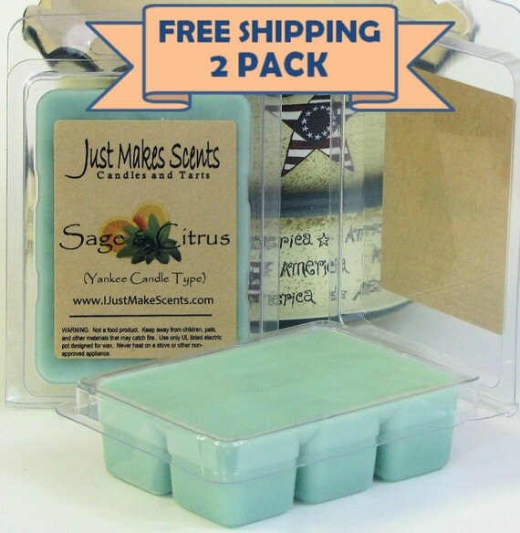 Sage and Citrus (Yankee Candle type) Wax Melts 2 Pack with FREE