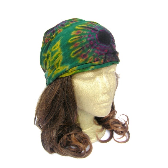 Green Bandana Yoga Headband Hair Bandanas Boho Head by curtainroad