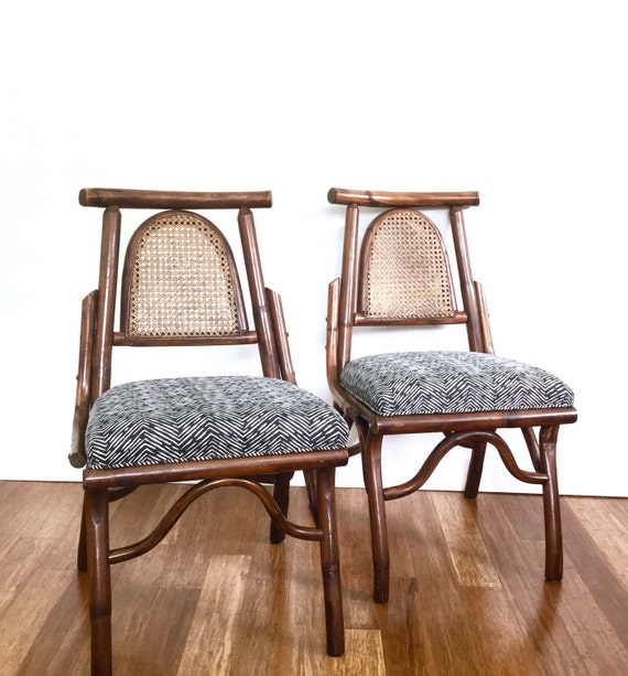 SOLD SOLD 6 Bamboo & Cane Vintage Dining by ScoopsVintageModern