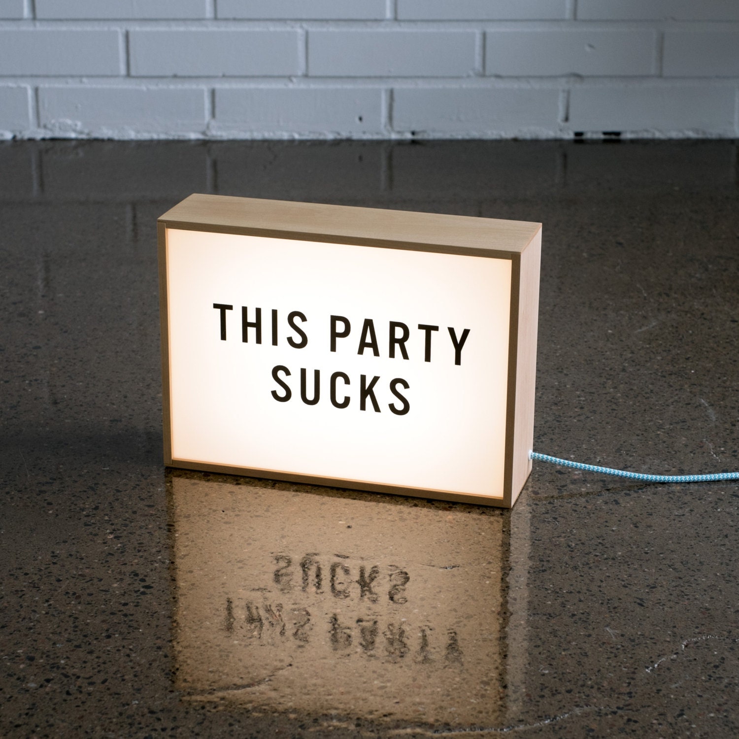 Lightbox Custom Text / Wooden Light box Lamp / Handmade in