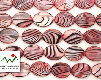 Mother Of Pearl,16IN Strand,Shell Beads,18MM Oval,#GEM020448