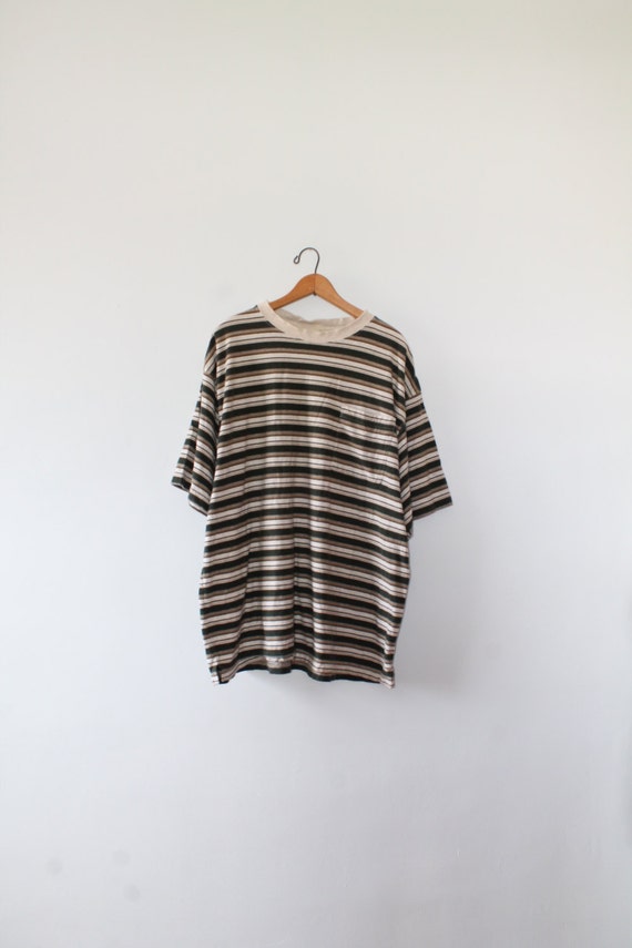 BAGGY STRIPED TEE // size xx large // 90s // t-shirt by GUTTERSHOP