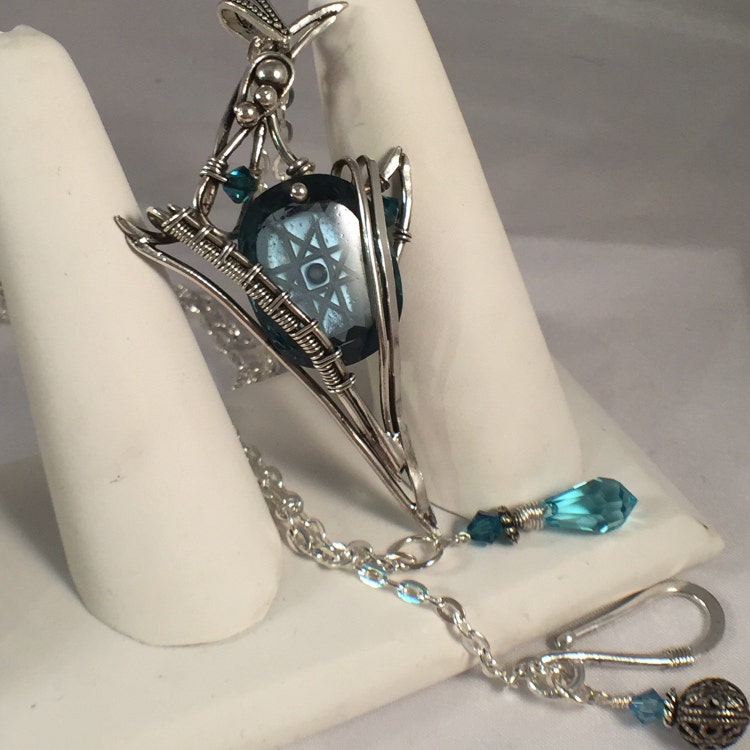 Ocean Star wire wrap necklace wirewrap jewelry by DaedraJewelry