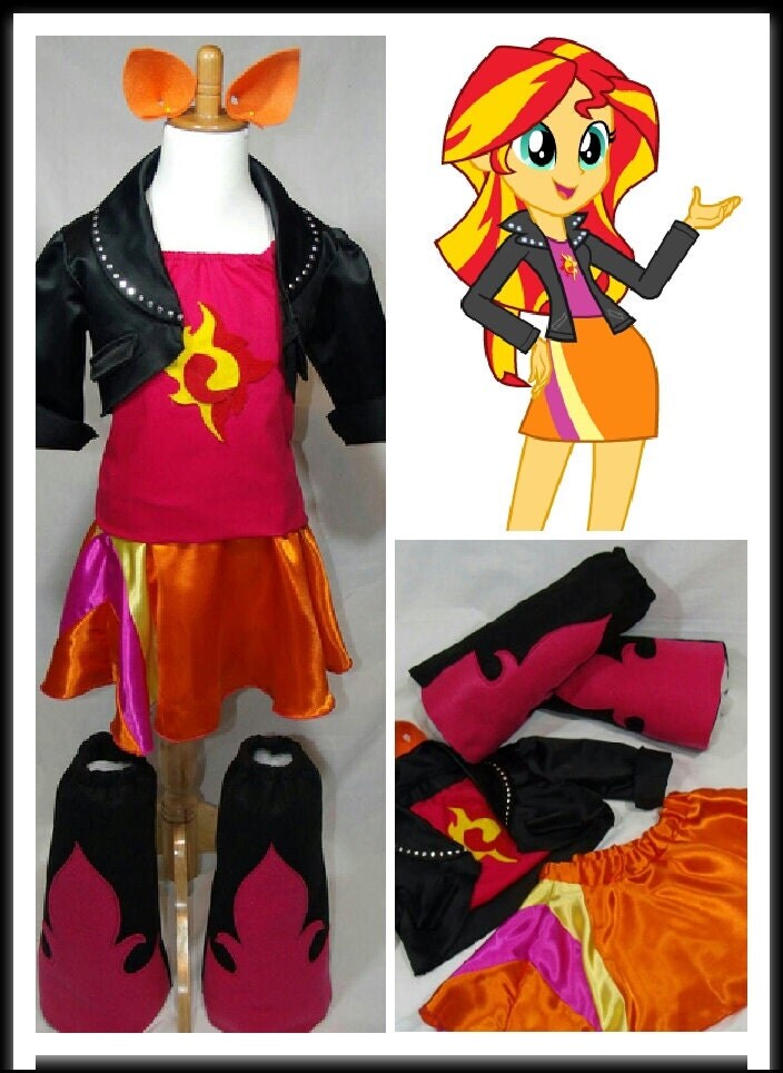 Sunset Shimmer MLP Costume Jacket Top Skirt by LittleLadyDiva
