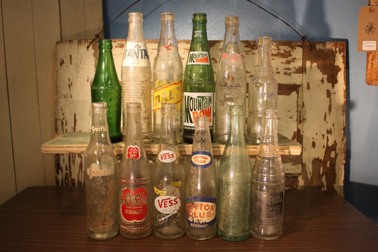 Vintage Glass Soda Bottles by HakaarsBazaar on Etsy