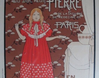1890s Framed Maitres de L'Affiche Poster, French Vintage Art Nouveau Toothpaste Ad - Louis-Maurice Boutet De Monvel, Framed Gift Ideas