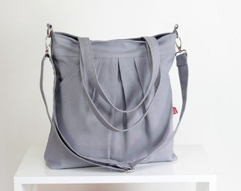 Light Gray Bag Double Straps Washable Choose Your Color Handbags Canvas Bag Diaper bag Hobo bag Handbags Tote bag Purse Everyday bag Gift