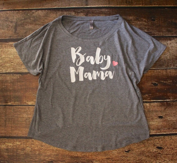 Baby Mama Shirt Loose Dolman Top Off the Shoulder Shirt