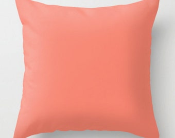 coral throw pillow pink decorative pillow 18x18 pillow cove sofa decor cushions - Coral Decorative Pillows coral throw pillow pink decorative pillow 18x18 pillow cove sofa decor cushions - Coral Decorative Pillows