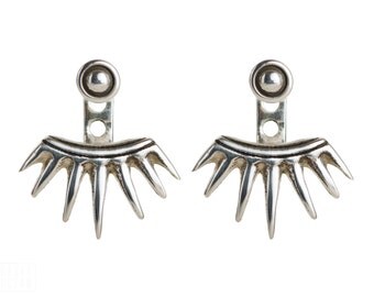 Sterling Silver Ear Jacket Earrings Sunshine Ear Cuff Earrings Boho Jewelry - JKT001