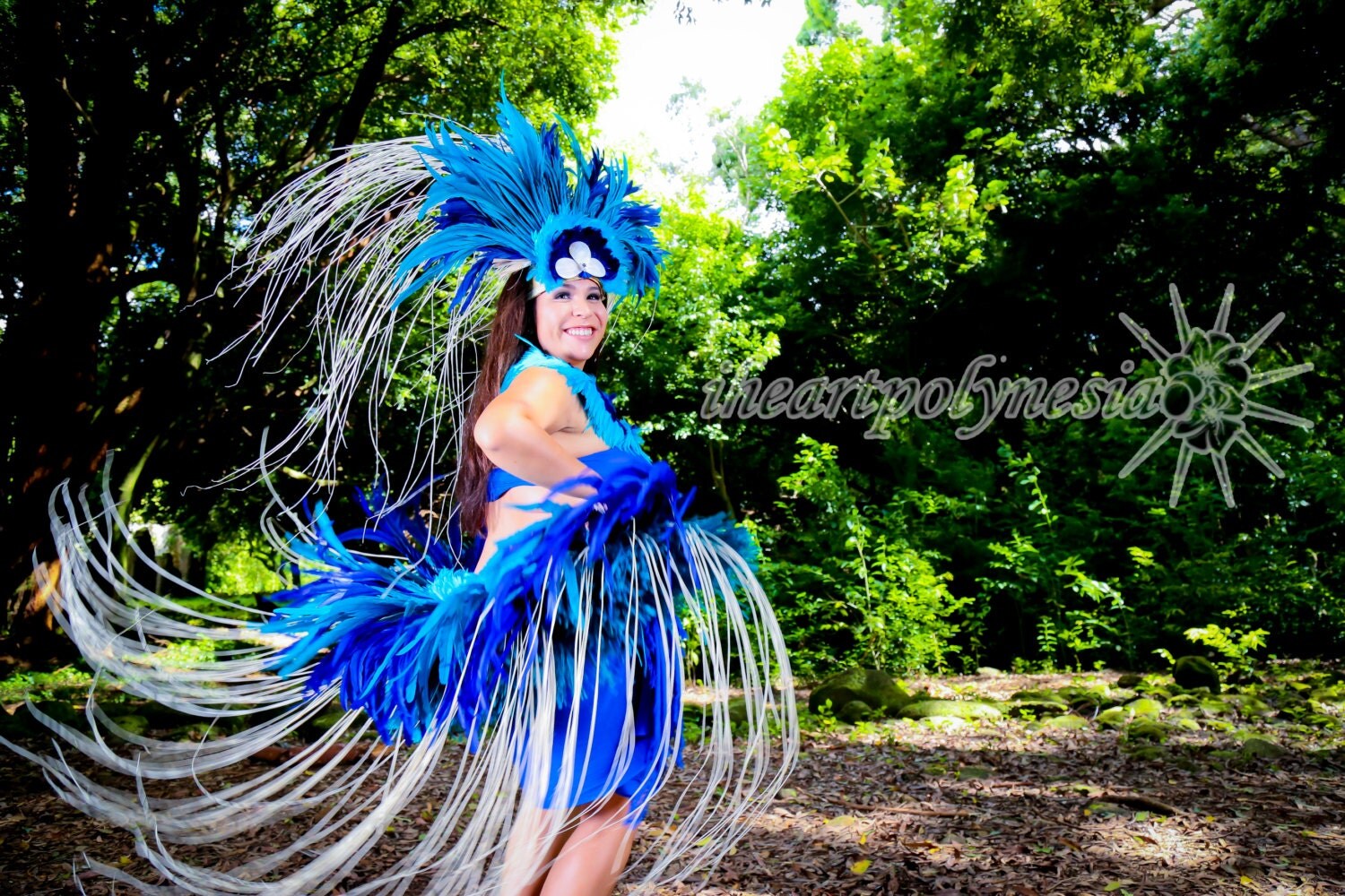 Large tahitian dance costume niau hip belt by iheartpolynesia