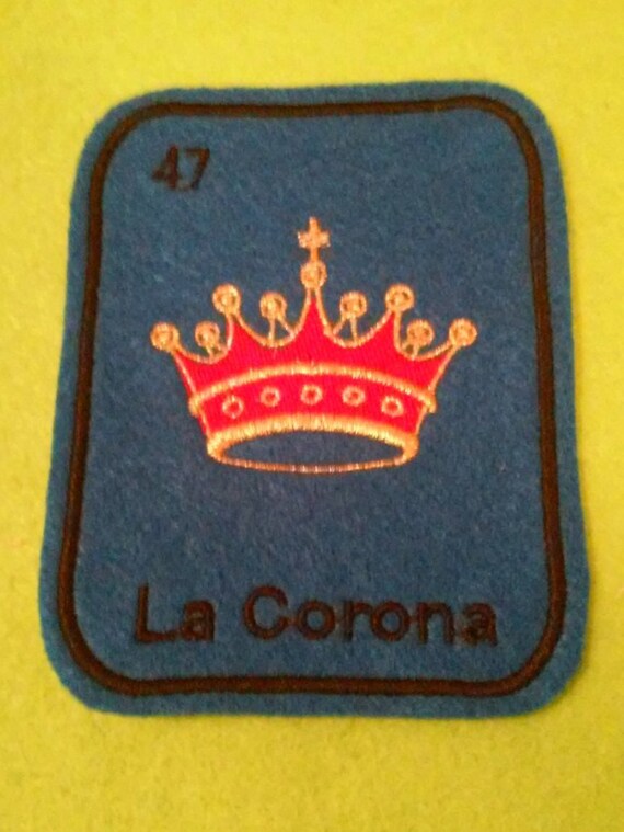 La Corona Loteria Patch Iron On crown