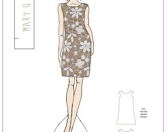 T-Shirt Dress pdf Sewing Pattern Easy to by ClotheslineEmporium