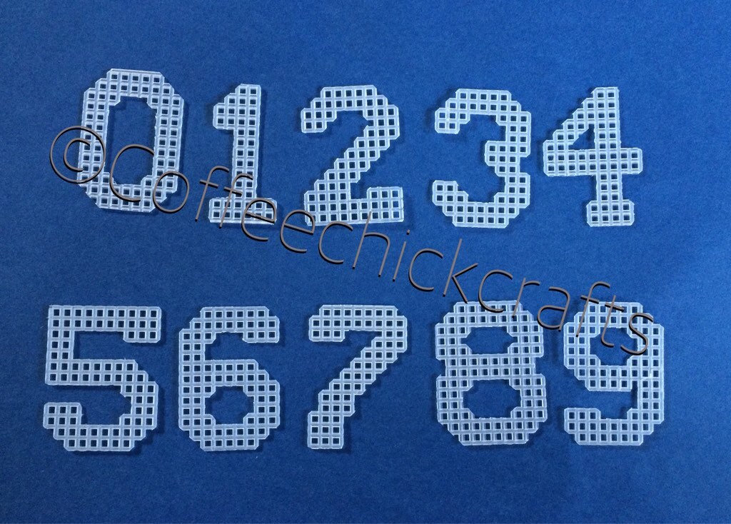 Plastic Canvas Numbers Set 09 2 tall by CoffeeChickCrafts