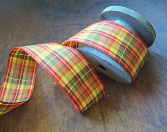 2 Yards Holiday Plaid Ribbon By RibbonSweets On Etsy