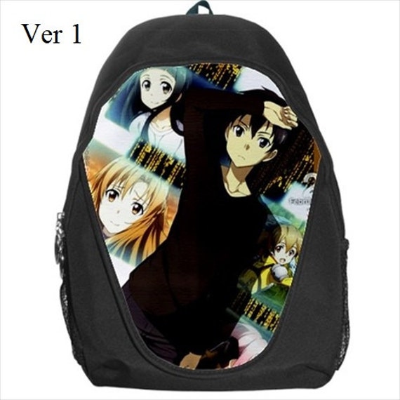 Backpack Sword Art Online Anime Manga Kirito Asuna by HitoriDesign