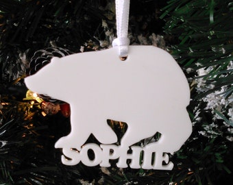 Items similar to Handmade Felt Ornaments - Polar Bear - Christmas