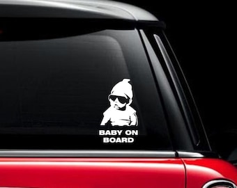 Baby On Board Decal Sticker x 2 Custom Made Car Design