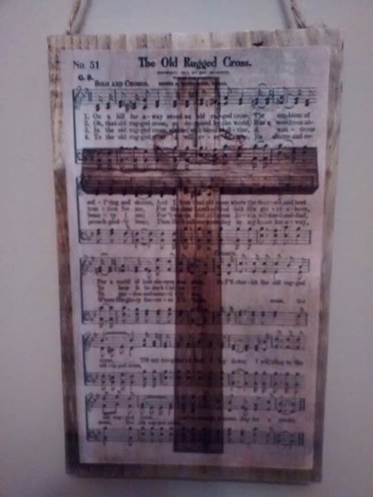 The Old Rugged Cross Church Hymn Plaque