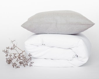 Fabulous white linen duvet cover, custom size, linen duvet cover queen size, linen duvet cover king size, linen duvet cover full.