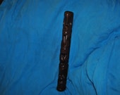 Over 12" HAND CARVED Vintage Tiki Souvenir from New Zealand with inlaid eyes