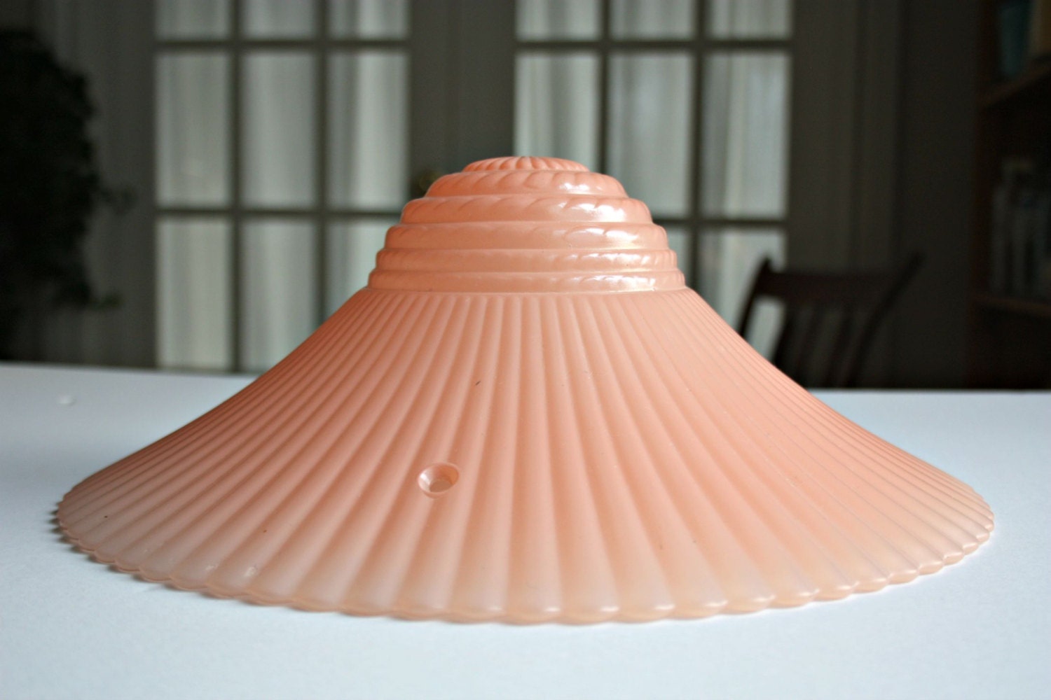 CLEARANCE SALEHanging Lamp Shade Pale Pink Art Deco