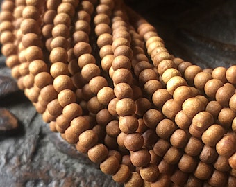 2-3mm Sandalwood Beads Simple Layering Necklace 3mm Wood Beads