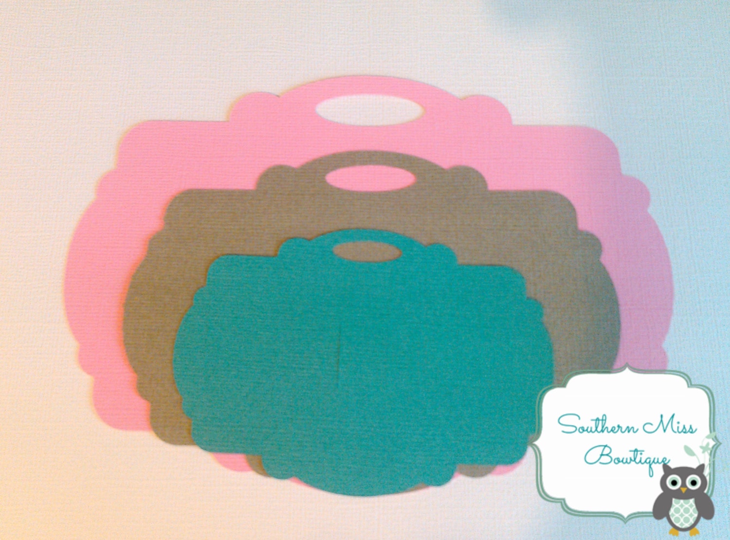 Custom Hair Bow Display Cards Textured Bow by SouthernMissVinyl