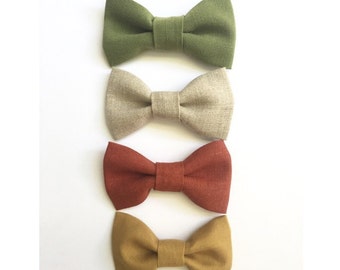 Linen Bow Tie, Boy Bow Ties, Bow Ties, Bow Tie, Mustard Bow Tie, Tan Linen Bow Tie, Olive Bow Tie, Rust Bow Tie