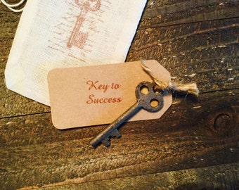 Key to sucess, iron key gift, Congratulations gift, graduation gift, good luck token, good fortune gift, vintage gift, rustic gift