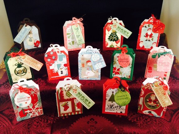 Christmas Holiday Favor Boxes Tea Party bakers dozen