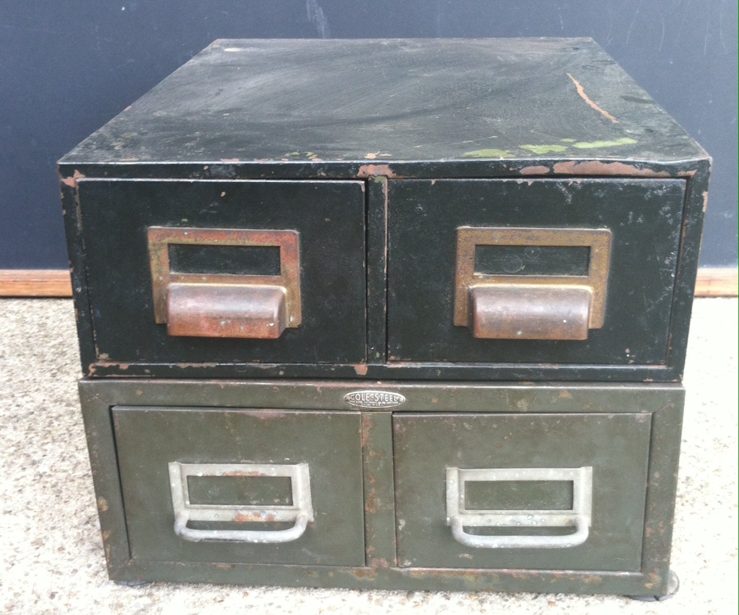 Vintage Metal Industrial Storage Drawers Set by HighwayHitchinPost