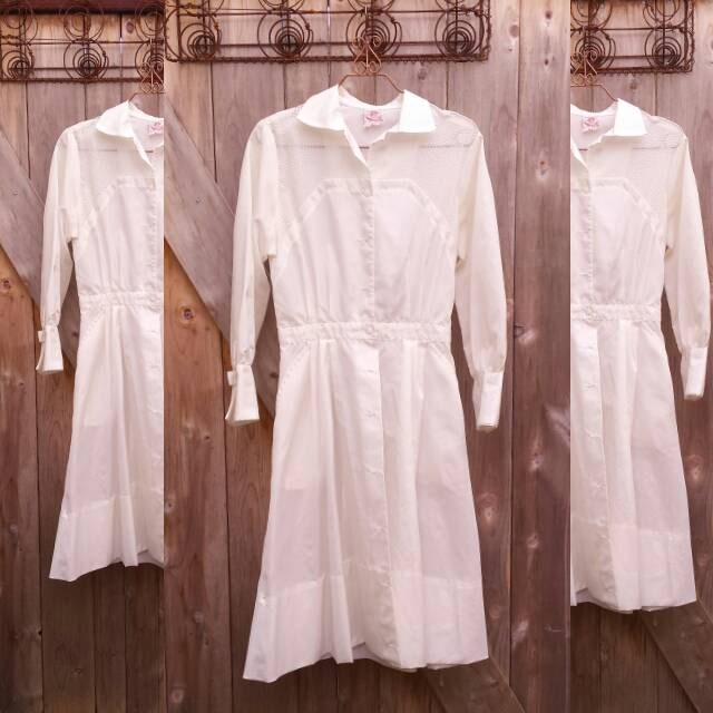 Vintage Pinup Bombshell Nurse Uniform Dress white 50s Costume