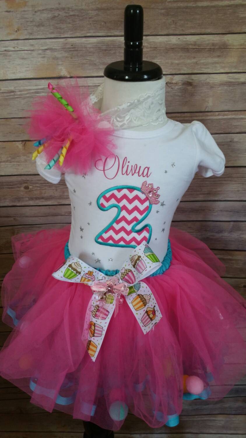 Personalized Birthday Outfit with tutu and by LightedTreasuresCt