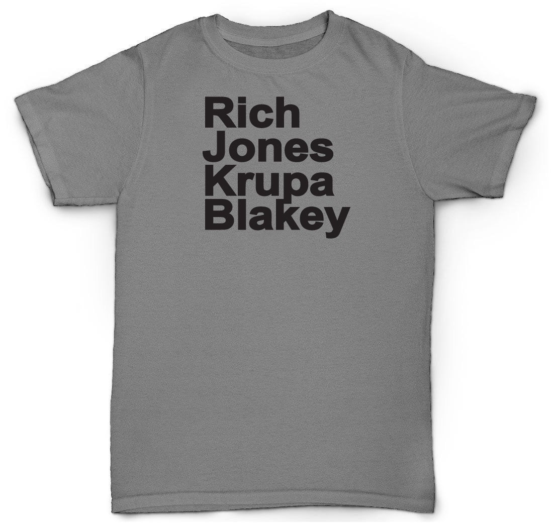 Jazz Drummer Names T Shirt Buddy Rich Elvin Jones Gene Krupa