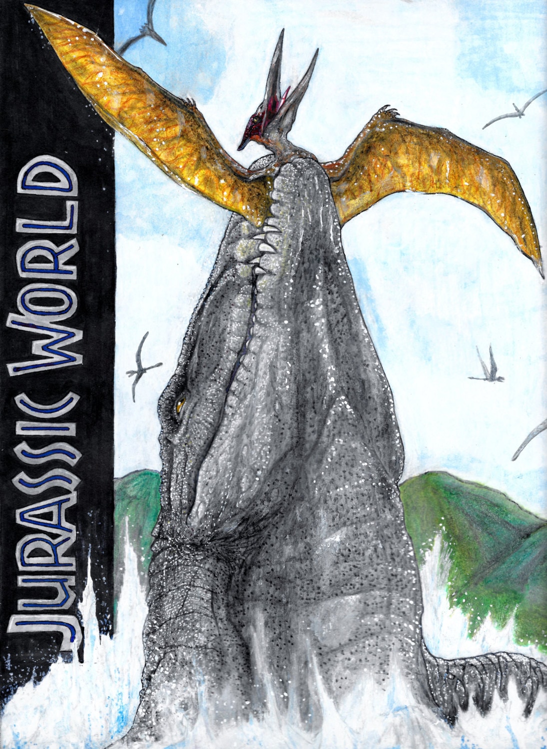 mosasaurus pteranodon