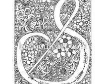 Popular items for coloring page letter on Etsy