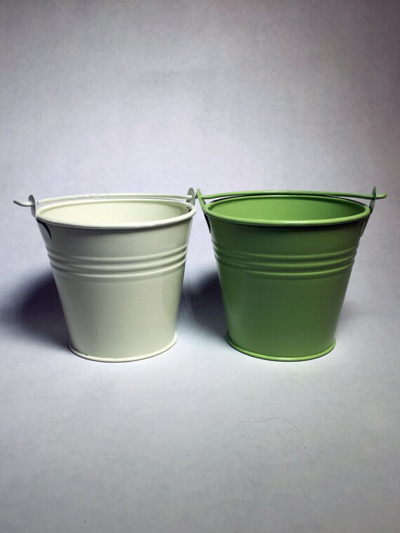Color Metal Bucket Pails Small 4 by SBSouthernBlanks on Etsy