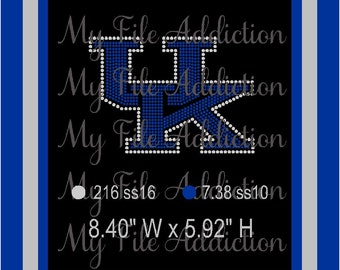 Instant Download Rhinestone SVG EPS Design File University of Kentucky UK