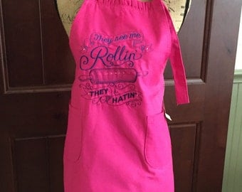 Apron - They See Me Rollin' Ruffle Apron